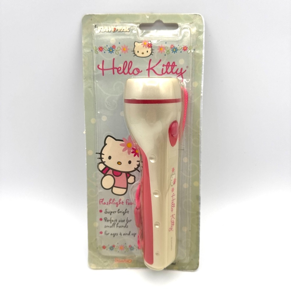 Vintage Hello Kitty Flashlight Rayovac‎ Sanrio Co NEW Sealed NOS NIP HK2AA-B